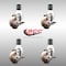 Service Caster 3 Inch 316SS High Temp Glass Filled Nylon 1-7/8 Inch Stem Caster Set Brake SCC SCC-SS316EX20S314-GFNSHT-TLB-178-4 - alternate 3
